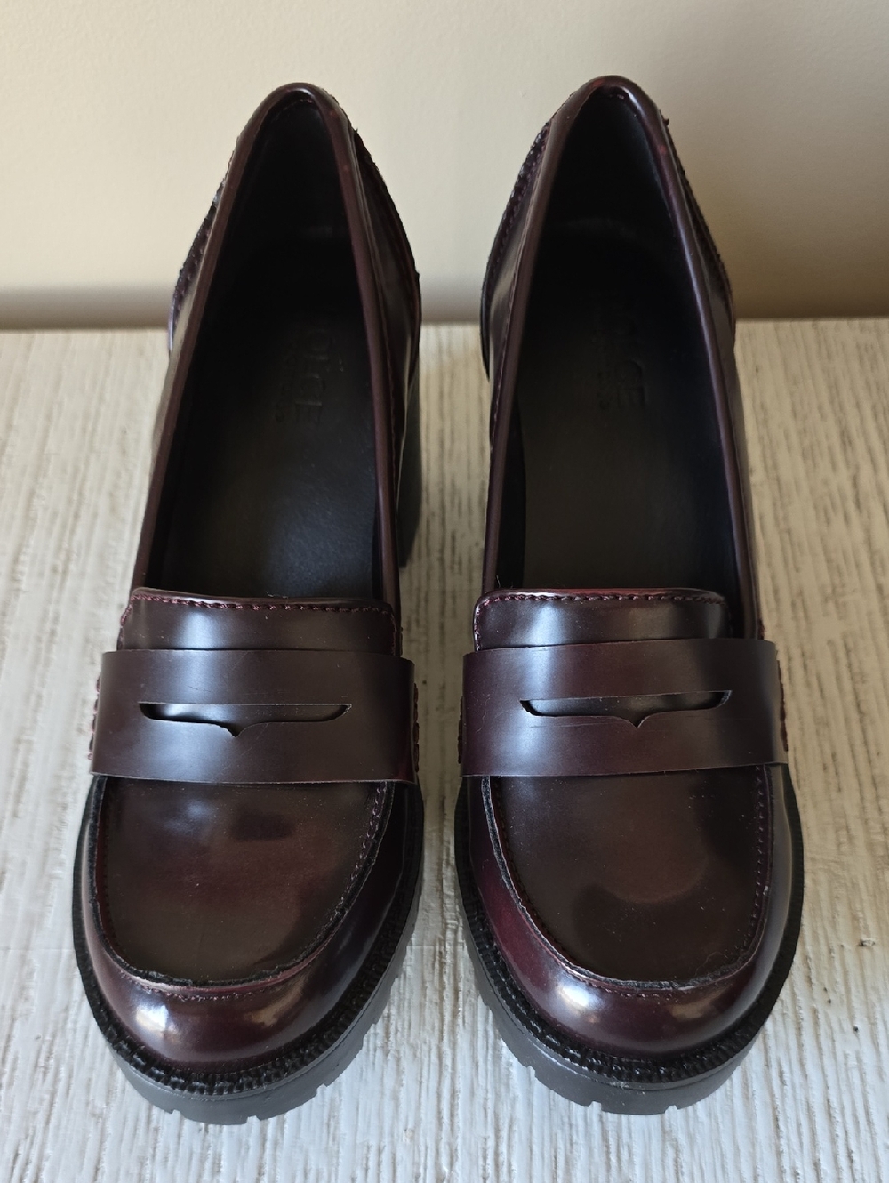 Dolce By Mojo Moxy Women's Dark Burgundy Penny Loafers